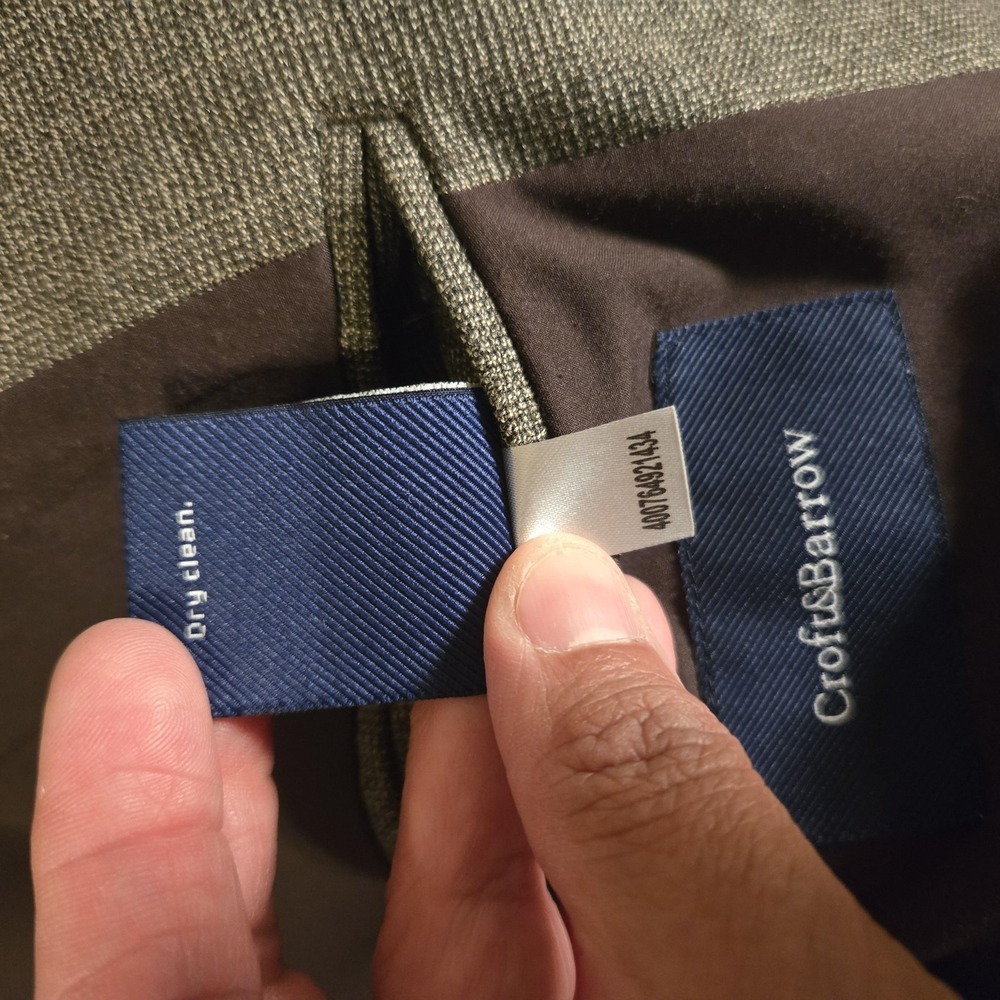 Croft & Barrow Sport Coat Mens 44R Gray Viscose Blend Tweed Classic Fit Stretch - Picture 9 of 12